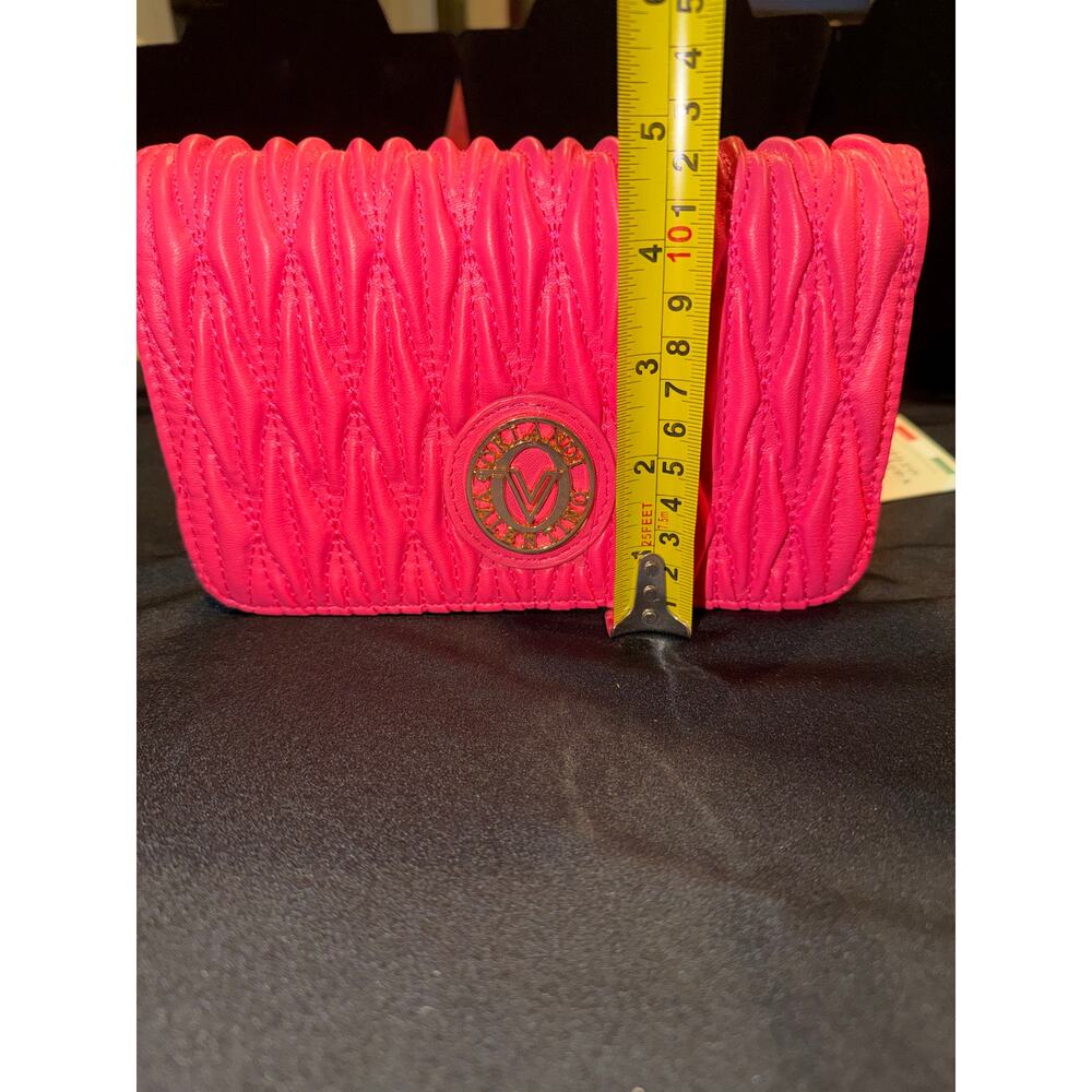 NWT Valentino Orlandi Quilted Vegan leather Pink Crossbody with gold hardware - Picture 7 of 9